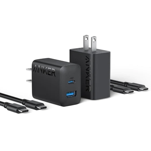 Anker Charger (20WA2-port) with USB-C & USB-C P[u ubN