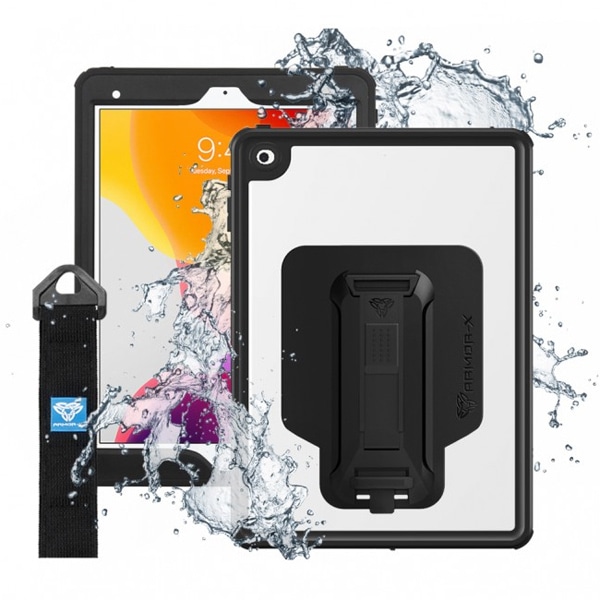 IP68 Waterproof Case with Hand Strap for iPad mini (5th) [ Black ]