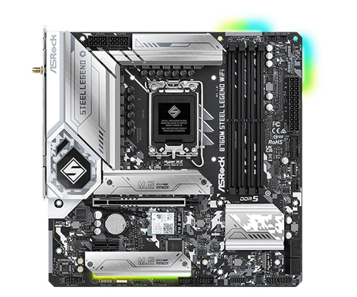 LGA1700 Intel B760 Micro ATX }U[{[h B760M Steel Legend WiFi