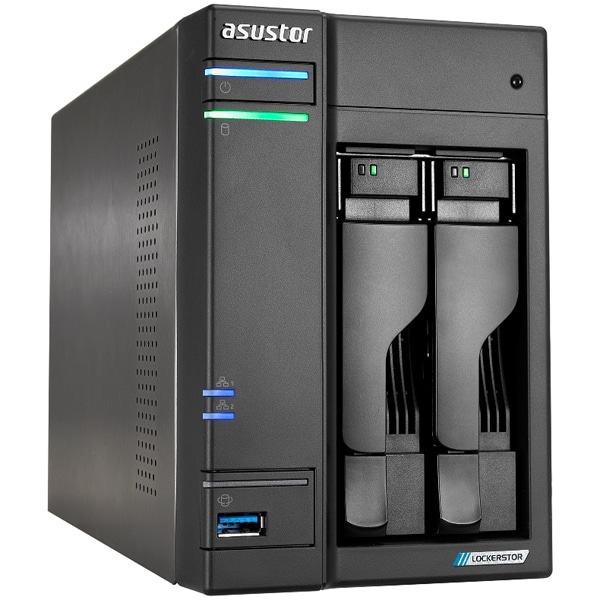 Lockerstor 2 Gen 2 (2 Bay NAS Quad-Core 2.0GHz CPU Dual 2.5GbE Ports 4GB RAM DDR4 Four M.2 SSD Slots Diskless)