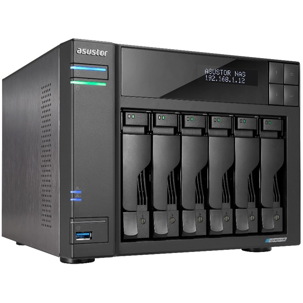 Lockerstor 6 Gen 2 (6 Bay NAS Quad-Core 2.0GHz CPU Dual 2.5GbE Ports 8GB RAM DDR4 Four M.2 SSD Slots Diskless)