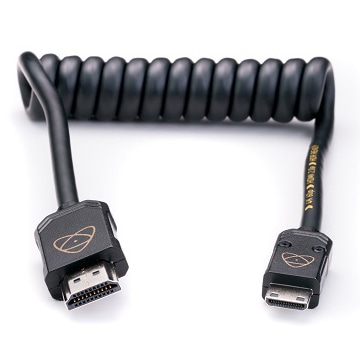 ATOMFLEX PRO HDMI COILED CABLE (Mini to Full 30cm) HDMI2.0ΉP[u