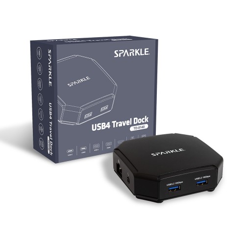 SPARKLE USB4 TRAVEL DOCK/USB4.0((Type-C)ő85Wd)x1/ő40Gbps ̃f[^]x