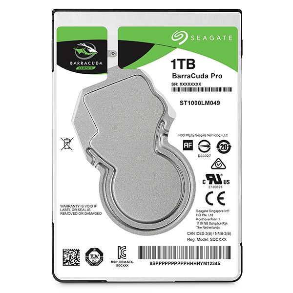 Seagate BarraCuda 2.5 1TB HDDn[hfBXN [J[2Nۏ SATA 6.0Gb/s 128MB 7200rpm ST1000LM049