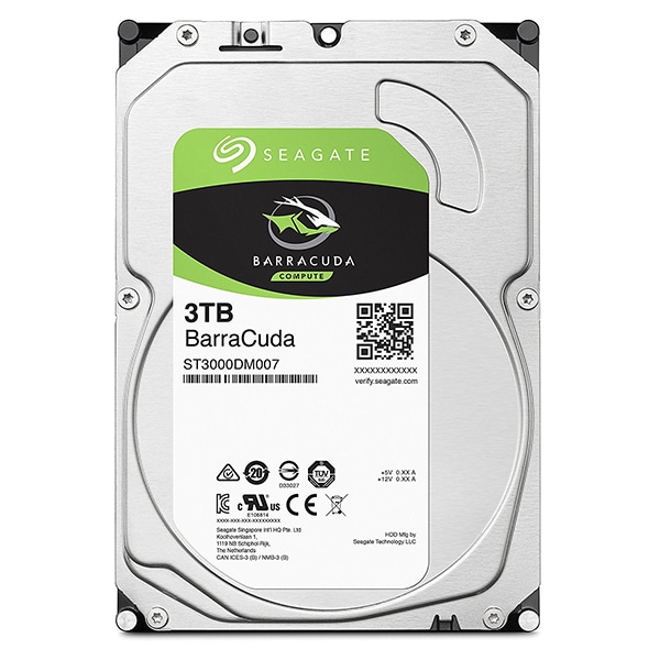 Seagate BarraCuda 3.5 3TB HDD [J[2Nۏ SATA 6.0Gb/s 256MB 5400rpm ST3000DM007