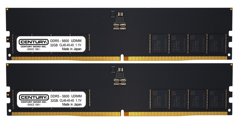 fXNgbvp PC5-44800/DDR5-5600 288pin Unbuffered_Non-ECC_DIMM 2Rank 1.1v 64GB kiti32GB×2j {