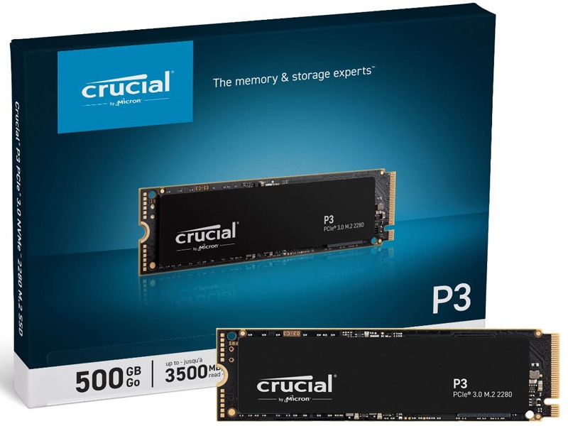 Crucial P3 M2.2280 PCIeڑSSD 500GB 5Nۏ CT500P3SSD8JP