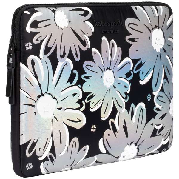 Kate Spade New York - Puffer Universal Laptop Sleeve for 14-inch Device [ Daisy Iridescent Black ]