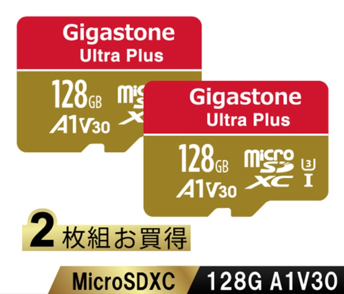 Ultra PlusV[Y microSDXCJ[h 128GB 2Zbg Class10 UHS-I U3 V30 A1 őǍ100MB/s