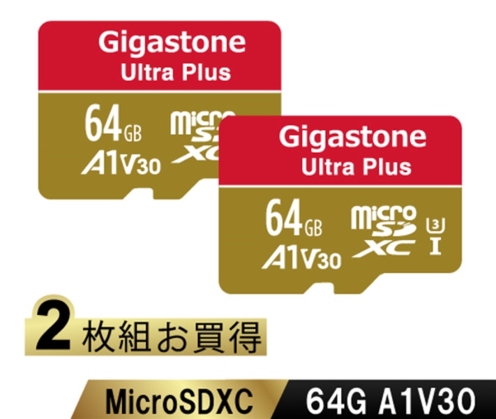 Ultra PlusV[Y microSDXCJ[h 64GB 2Zbg Class10 UHS-I U3 V30 A1 őǍ100MB/s