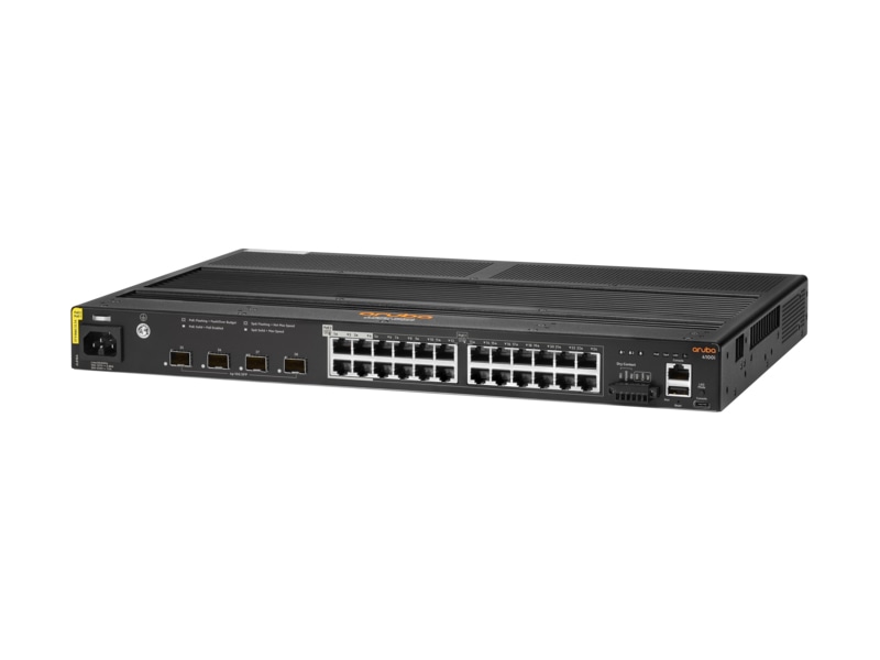 Aruba 4100i 24-port 1GbE (20-port Class 4 POE and 4-port Class 6 POE) 4-port SFP+ Switch