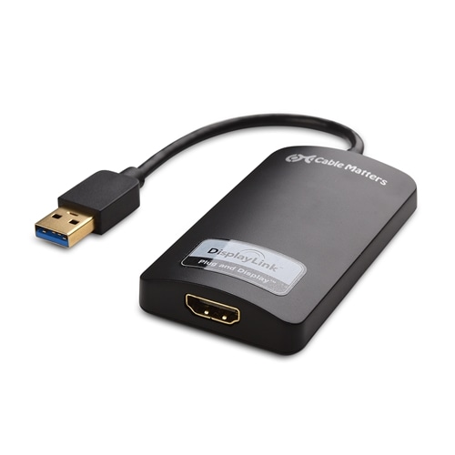 Cable Matters USB HDMI ϊA_v^[ USB HDMI USB 3.0 HDMI ϊ HDMI-DVI A_v^[t USB DVI Ή 2K𑜓x Windows 10/8.1/8/7/Vista/XPΉ (ubN)