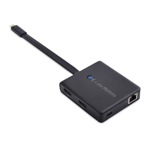 Cable Matters USB C nu USB C HDMI ϊA_v^[ fAHDMI 4K USB 2.0 LAN 60W PD Thunderbolt 3Ή Windowsp ubN