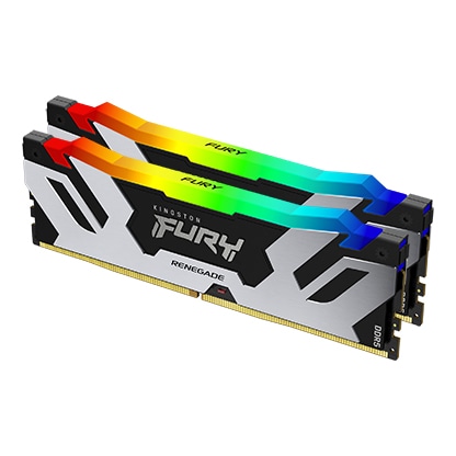 96GB DDR5 6000MT/s CL32 DIMM (Kit of 2) FURY Renegade RGB Silver XMP