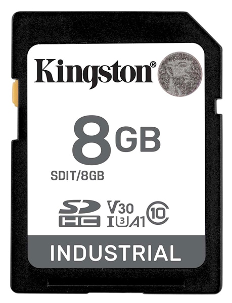 8GB SDHC Industrial -40 to 85 C10 UHS-I U3 V30 A1 pSLC