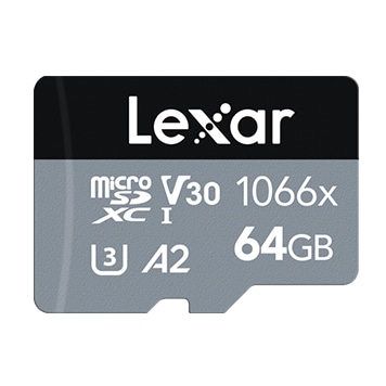 Professional 1066x microSDXC UHS-I J[h SILVERV[Y 64GB