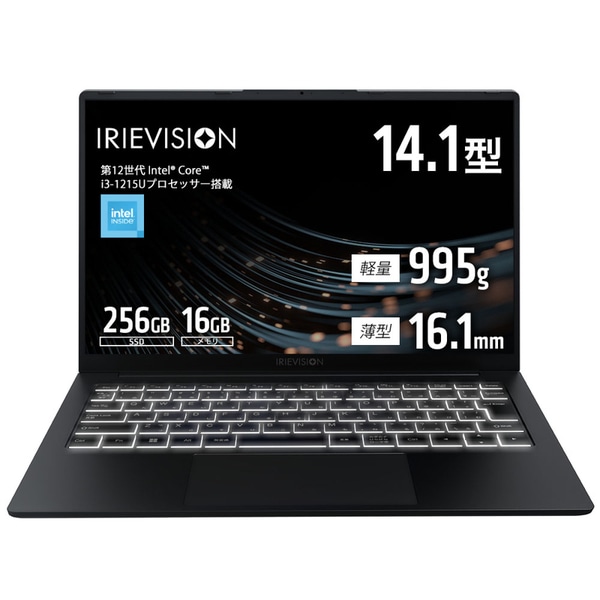 IRIEVISION (Core i3-1215U/16GB/SSDE256GB/ODD/Win11 Pro/Office/14.1^/y995g)