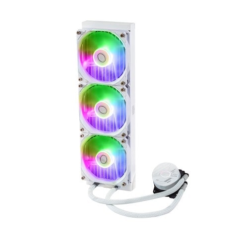 MasterLiquid 360L Core ARGB White / 360mmȈՐ / 120mmARGBt@ / zCgJ[f / Intel LGA1700Ή / AMD AM5/AM4/AM3\PbgΉ