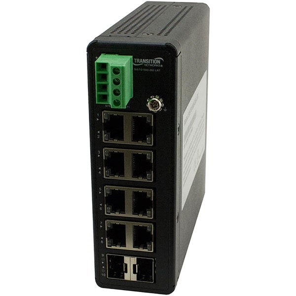 (8) 10/100/1000Base-T [100m] ports + (2) 100/1000Base-X SFP slots