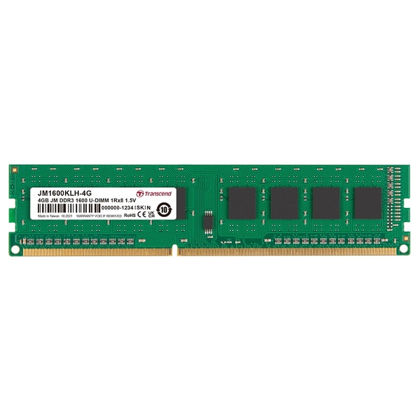 PC3-12800 (DDR3-1600) Ή 240s CL11 1.5V DDR3 U-DIMM 4GB