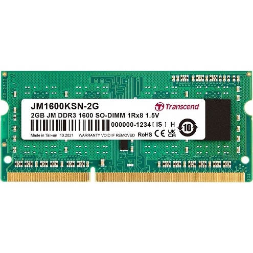 PC3-12800 (DDR3-1600) Ή 204s CL11 1.5V DDR3 SO-DIMM 2GB