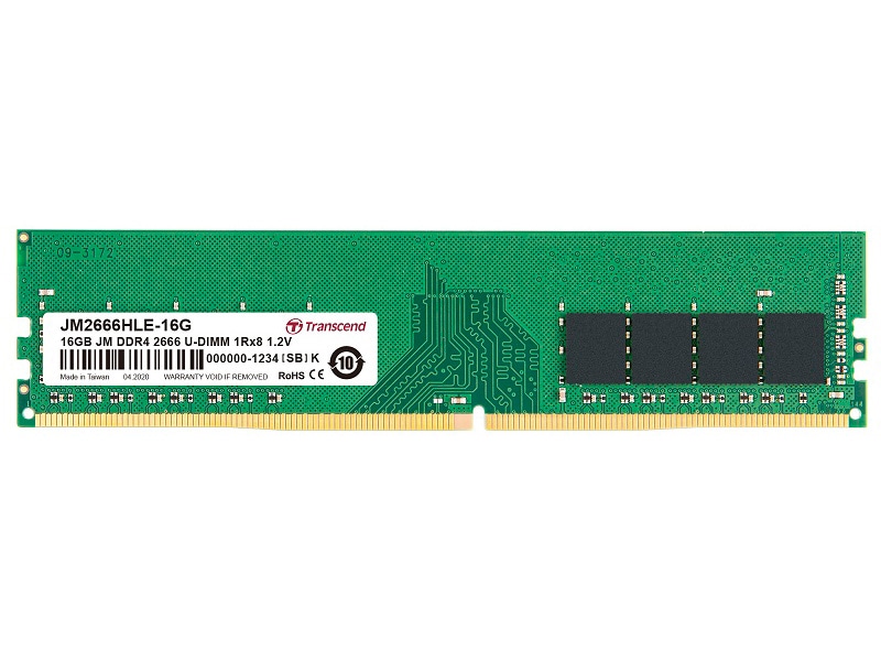 16GB JM DDR4 2666 U-DIMM 1Rx8 2Gx8 CL19 1.2V