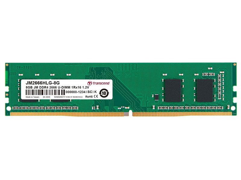 8GB JM DDR4 2666 U-DIMM 1Rx16 1Gx16 CL19 1.2V