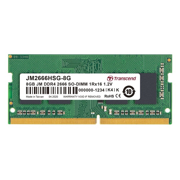 8GB JM DDR4 2666 SO-DIMM 1Rx16 1Gx16 CL19 1.2V