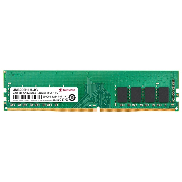 PC4-25600 (DDR4-3200) Ή 288s CL22 1.2V DDR4 U-DIMM 4GB