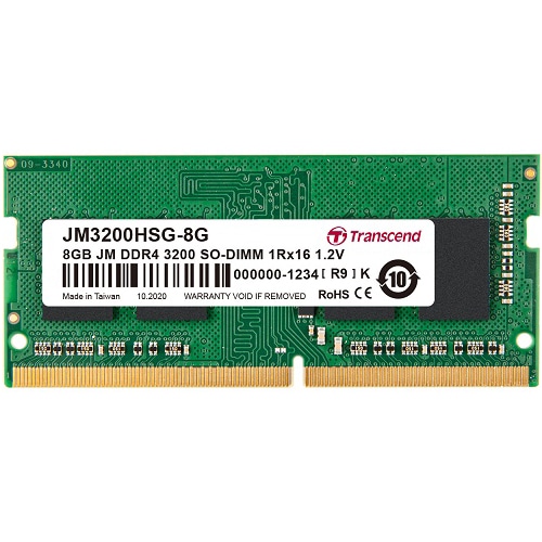 8GB JM DDR4 3200 SO-DIMM 1Rx16 1Gx16 CL22 1.2V