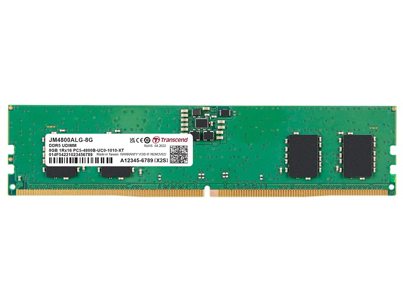 8GB JM DDR5 4800 U-DIMM 1Rx16 1Gx16 CL40 1.1V