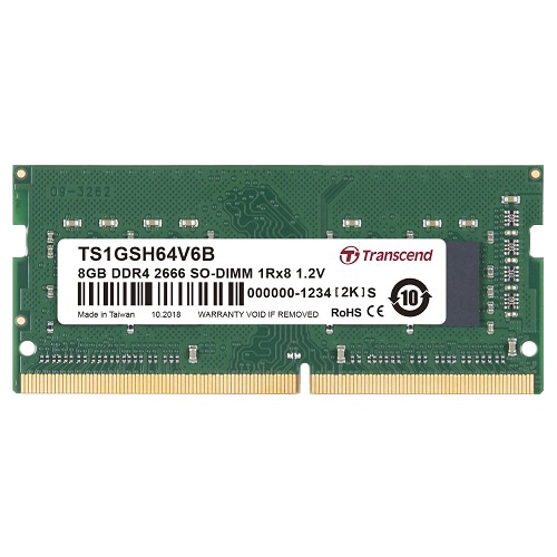 8GB DDR4 2666 SO-DIMM 1Rx8 1Gx8 CL19 1.2V