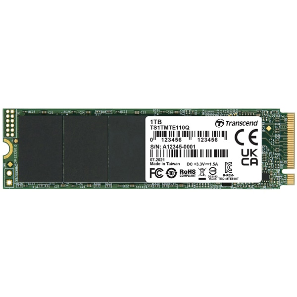 1TB M.2 2280PCIe Gen3x4 NVMe  DRAM-less