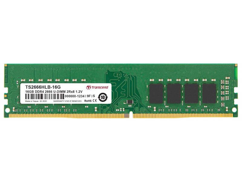 16GB DDR4 2666 U-DIMM 2Rx8 1Gx8 CL19 1.2V