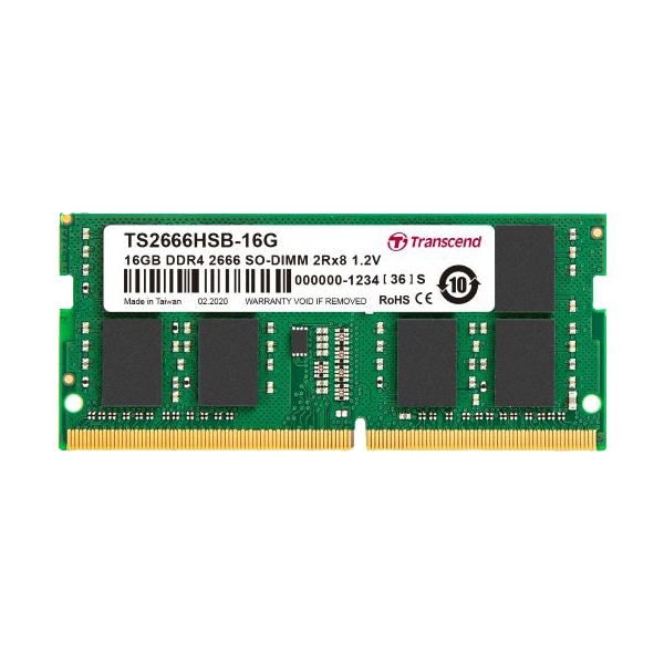 16GB DDR4 2666 SO-DIMM 2Rx8 1Gx8 CL19 1.2V