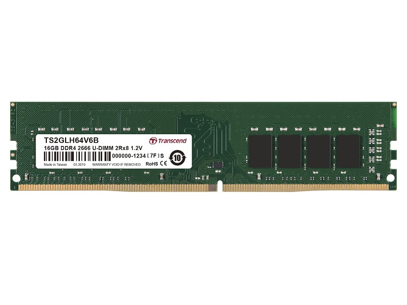 16GB DDR4 2666 U-DIMM 2Rx8 1Gx8 CL19 1.2V