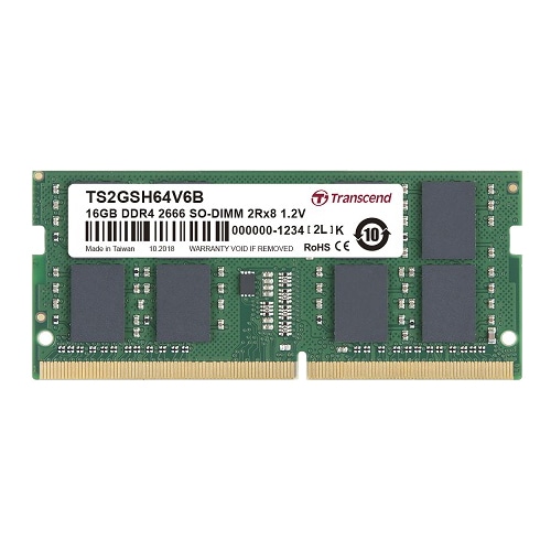 16GB DDR4 2666 SO-DIMM 2Rx8 1Gx8 CL19 1.2V