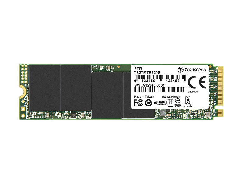 2TB M.2 2280 PCIe Gen3x4 NVMe 3D with Dram