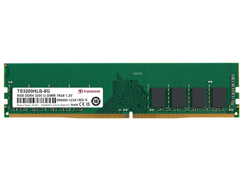 8GB DDR4 3200 U-DIMM 1Rx8 1Gx8 CL22 1.2V