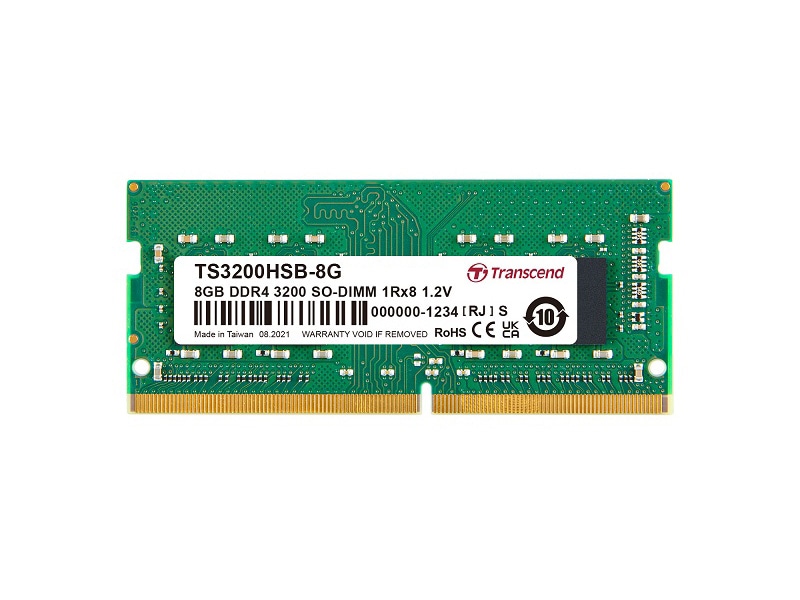 8GB DDR4 3200 SO-DIMM 1Rx8 1Gx8 CL22 1.2V