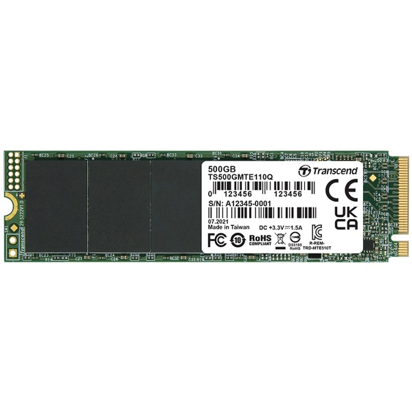 500GB M.2 2280PCIe Gen3x4 NVMe DRAM-less