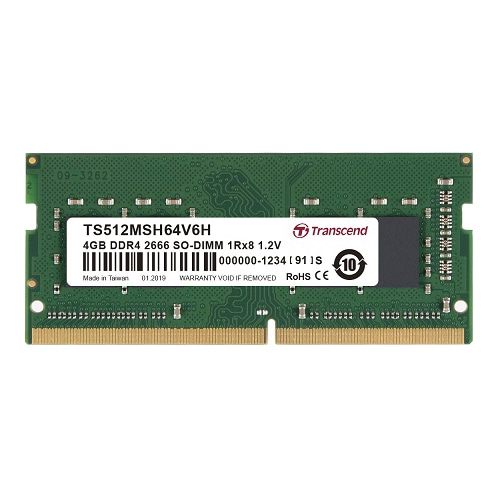 4GB DDR4 2666 SO-DIMM 1Rx8 512Mx8 CL19 1.2V