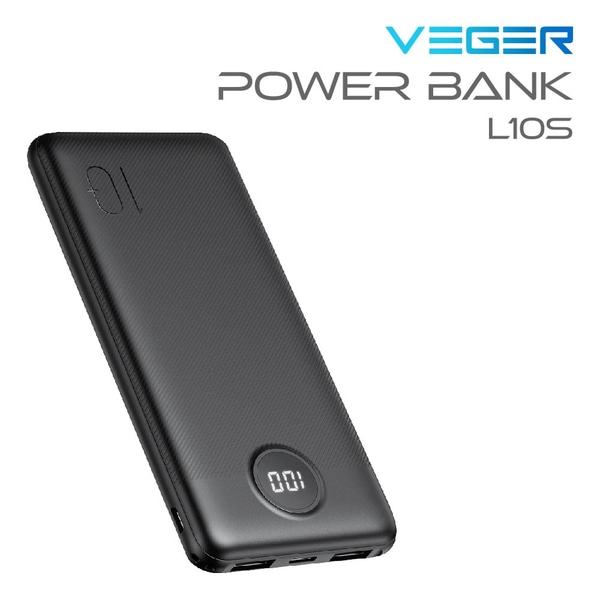 VEGER Power Bank UQ-L10S 10000mAh 20Wo oCobe[