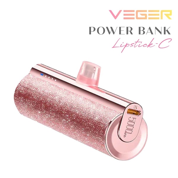 VEGER Power Bank UQ-Lipstick-C p[oN 5000mAh Type-C [YS[h