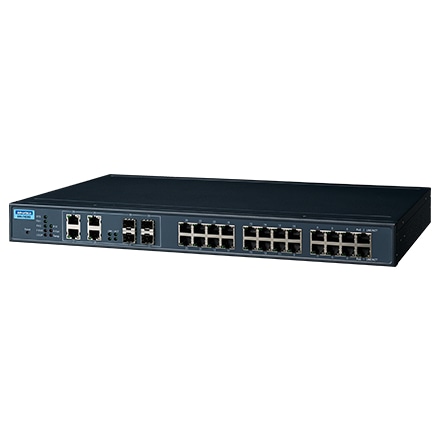 YƗpR~jP[VEKI 24G + 4G Combo Port PoE Managed Switch w/Wide Temp