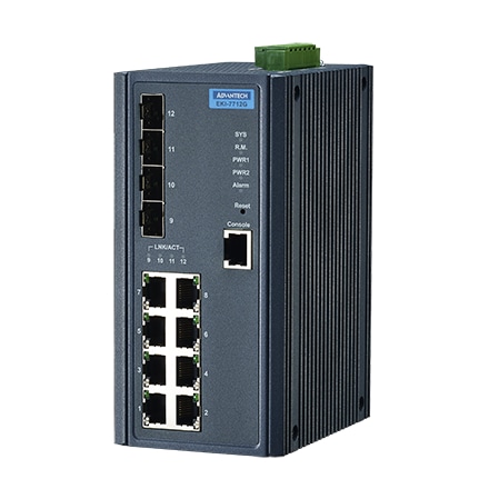 YƗpR~jP[VEKI 8 Gigabit Ethernet + 4SFP Managed Switch Wide Temperature