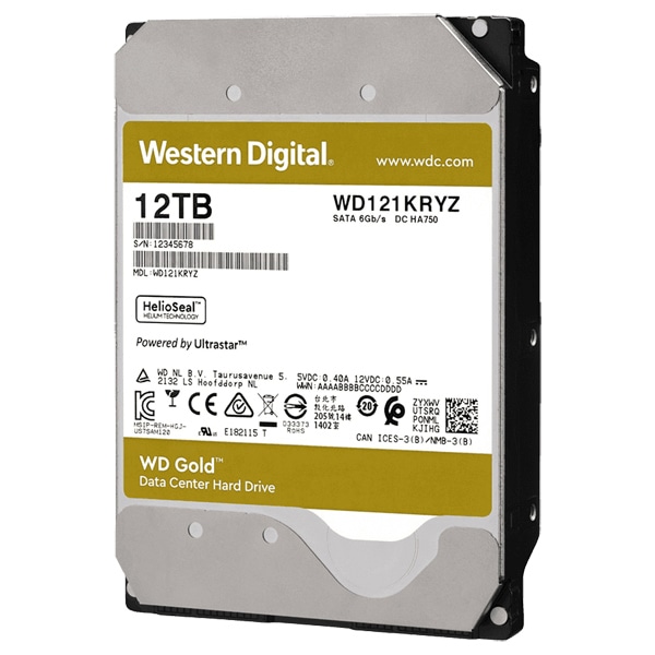 WD GoldV[Y 3.5C`HDD 12TB SATA6.0Gb/s 7200rpm/class 256MBLbV WD121KRYZ