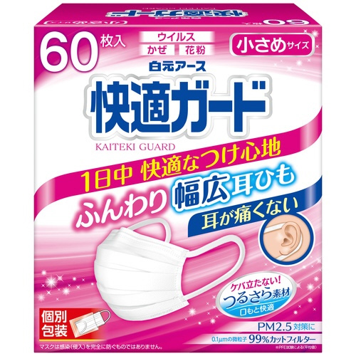 快適ガードマスク　小さめサイズ６０枚入