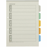 再生インデックスＡ４縦　Ｄ１３７Ｊ　５色５山×１００組