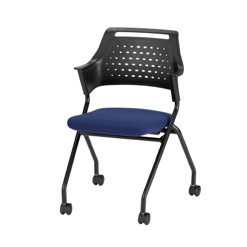 会議イスMC-587B (FG3)DBUダークブルー布張